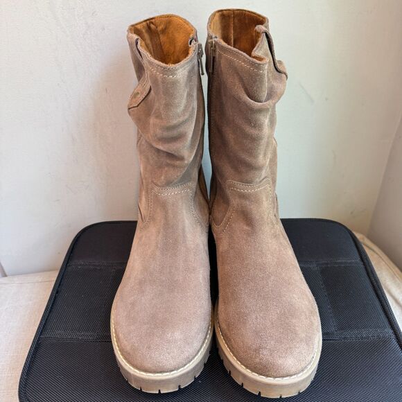 Eric Michael Brown Suede Texas Slouch Boots | EU 42 (FITS US 9.5-10.5) - Picture 3 of 12